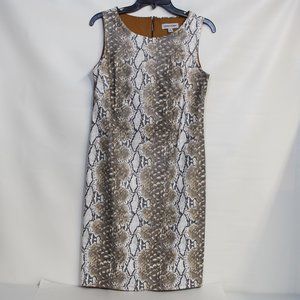 Shelby & Palmer Women's Sleeveless Snakeskin Polyurethane Mini Dress Size Small